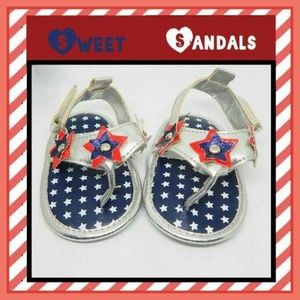 BUY 2 GET 1 FREE ❤️ Red White and Blue Sandals!